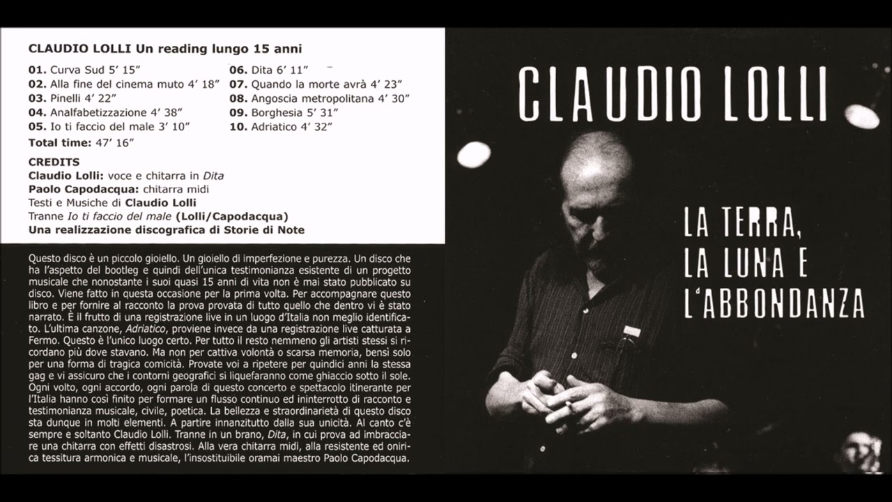 CLAUDIO LOLLI   La terra, la luna e l'abbondanza