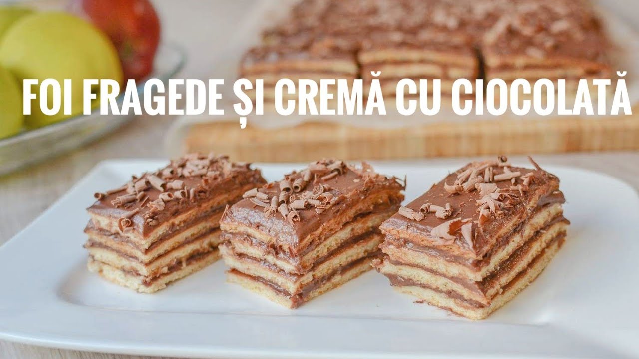 PRĂJITURĂ SIMPLĂ: foi fragede și ciocolată (UPDATE: folosiți lista de ingrediente din descriere 🙏 )