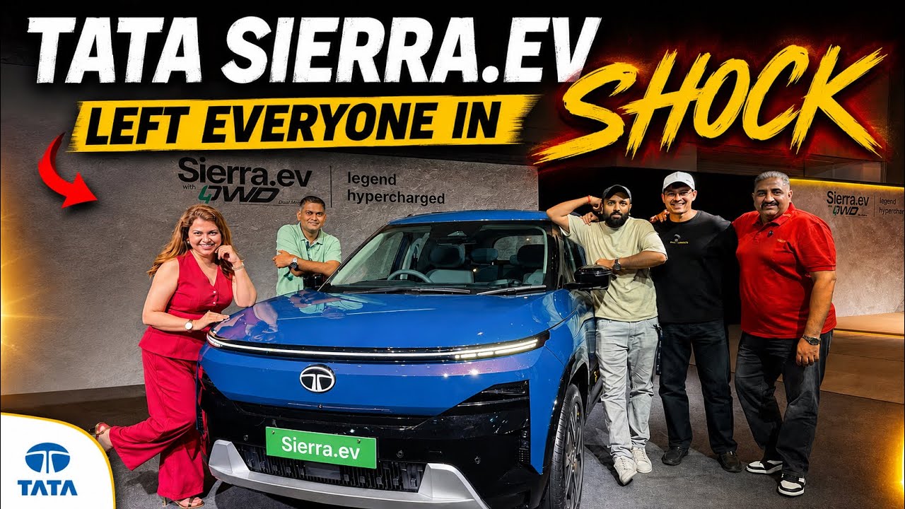 Tata Sierra.EV ko Dekh k Saare YouTubers SHOCK ⚡️ ho Gaye | Complete Walkaround of Sierra.EV | #tata