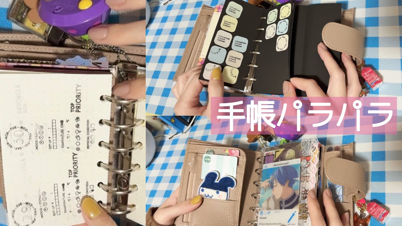 手帳パラパラ📖 | システム手帳M6サイズにいろいろ詰め込んでみた