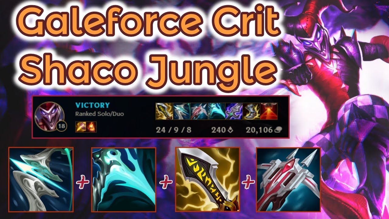 Galeforce Oneshot Shaco - S12 Crit Ranked [League of Legends] Full Gameplay - Infernal Shaco