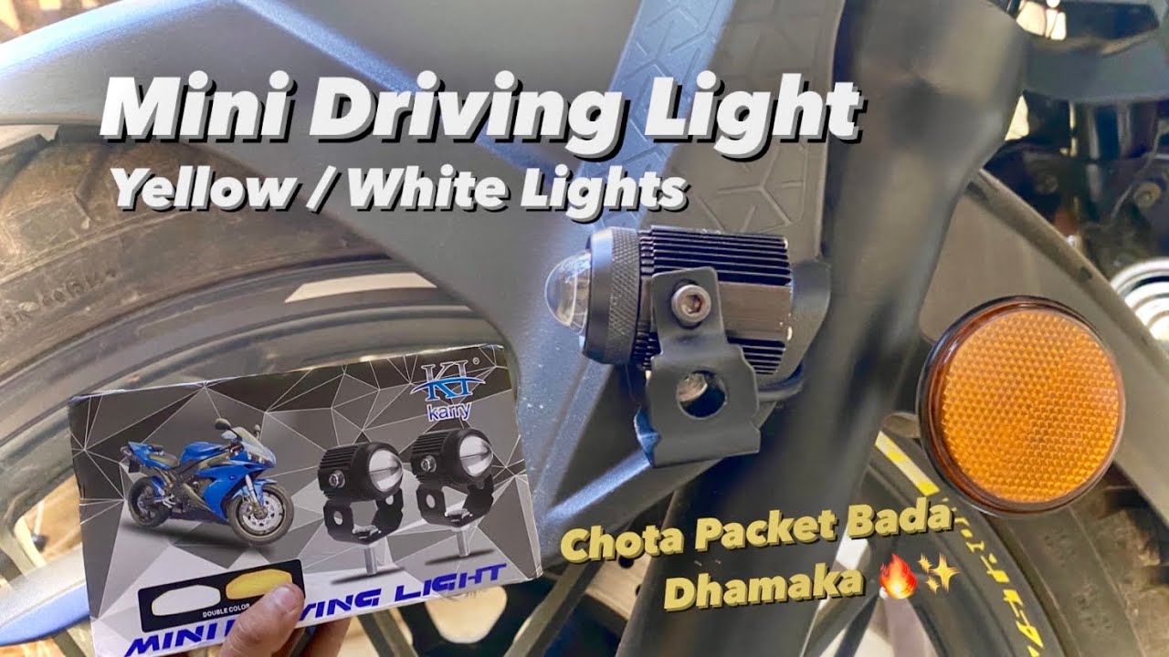 Mini Driving Fog Lights with White & Yellow | Suzuki V Strom 250 | Installation | The Easy Way!