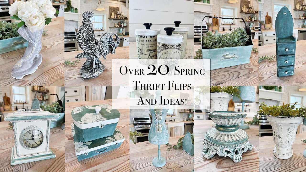 20 + Easy Thrift Flips Spring Decorating Ideas and DIY Paint Projects
