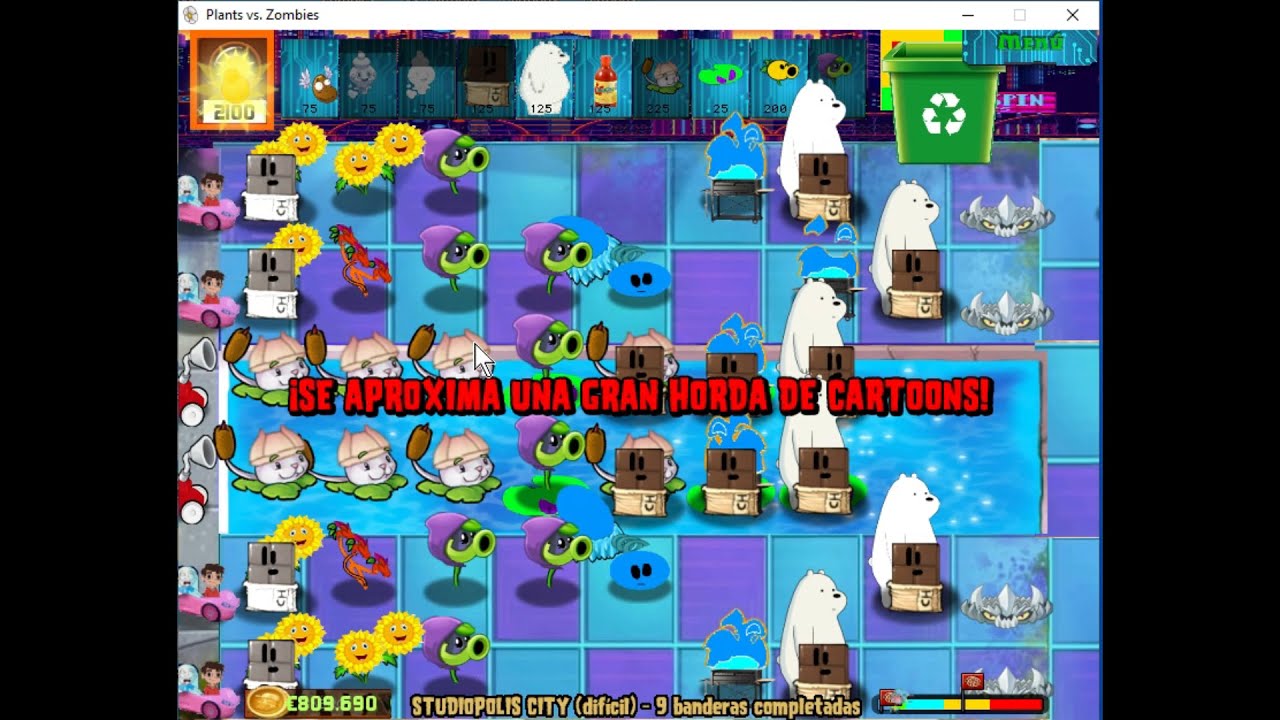 Plants vs Gumball Infinity War Supervivencia Piscina día nivel difícil ❤