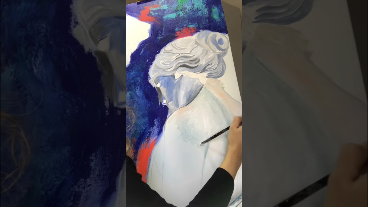 Yağlıboya Abstract tablo 😎🎨#canvas #oilpaint #abstractart #abstract #painting #yağlıboya #tablo