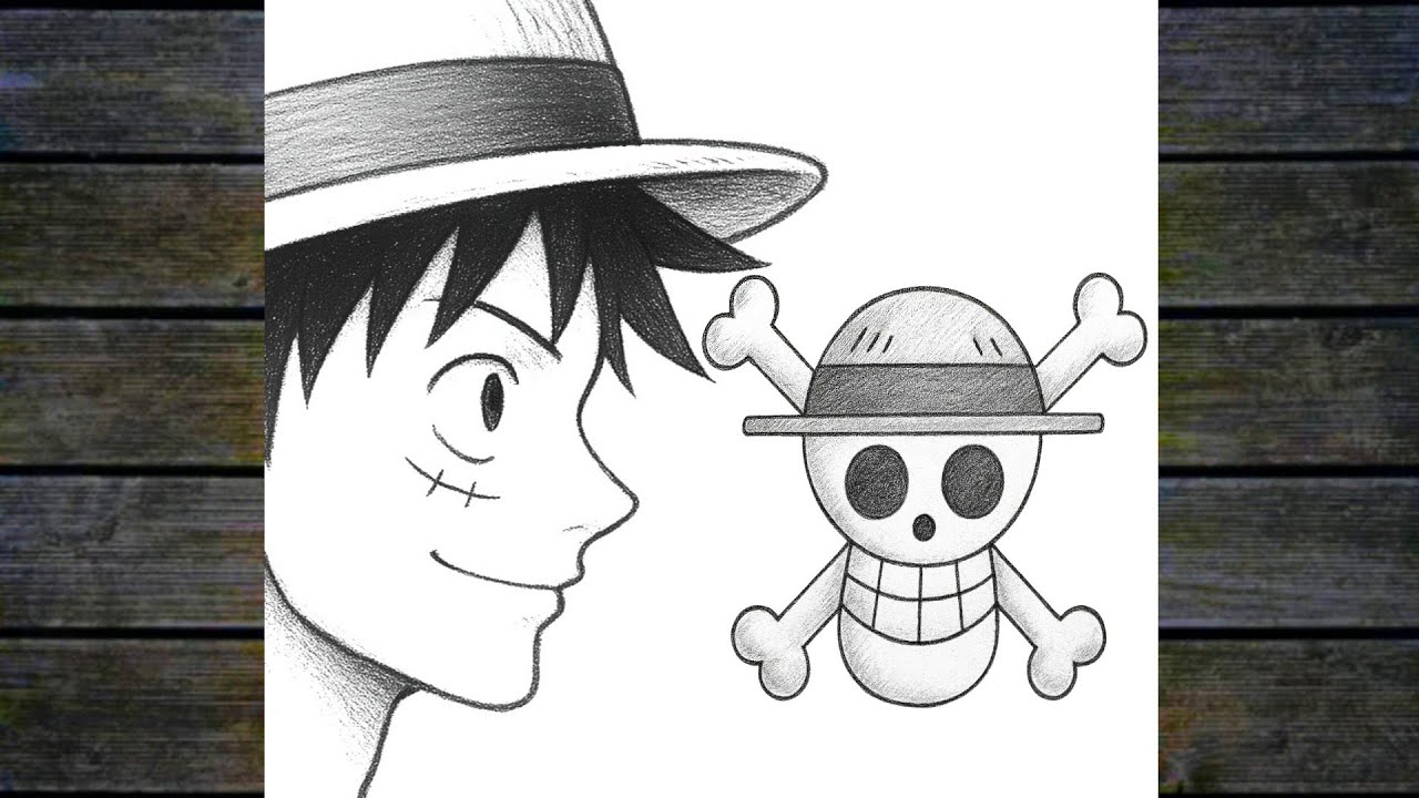 رسم لوفي من ون بيس بالقلم الرصاص || Luffy Drawing Tutorial