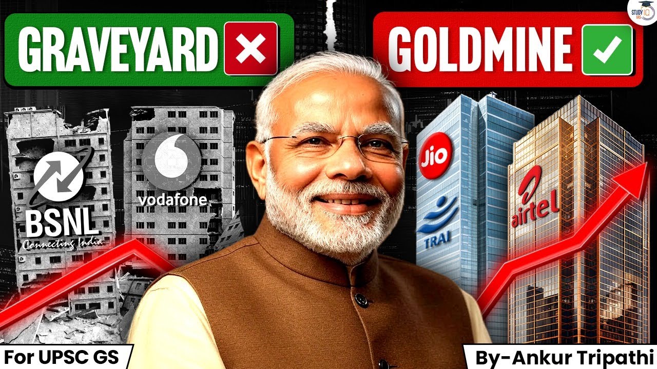 How Telecom Sector is becoming India&rsquo;s Goldmine? | UPSC GS3 | StudyIQ IAS