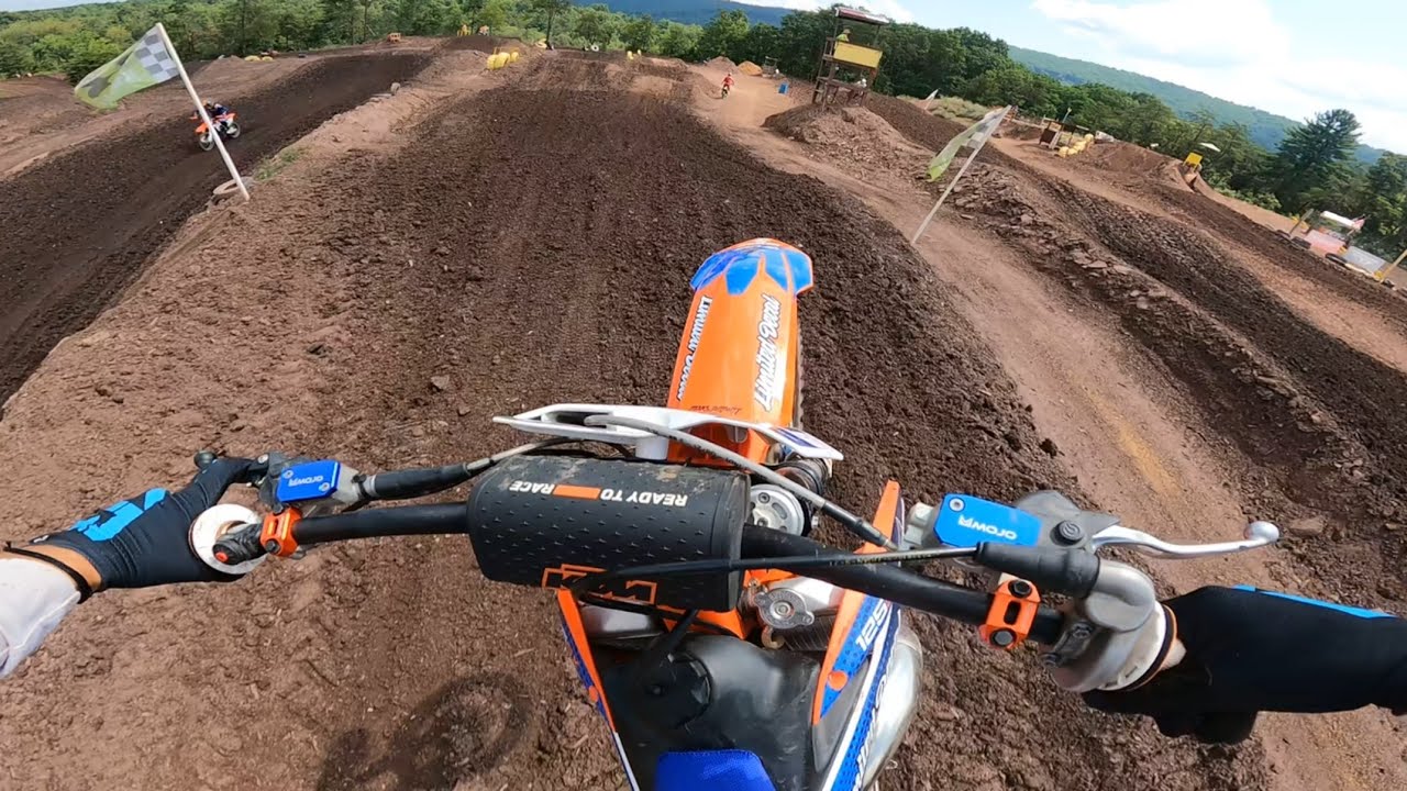 Wide open Ktm 125 around Breezewood Proving Grounds with Evan Wolfe  7/14/24