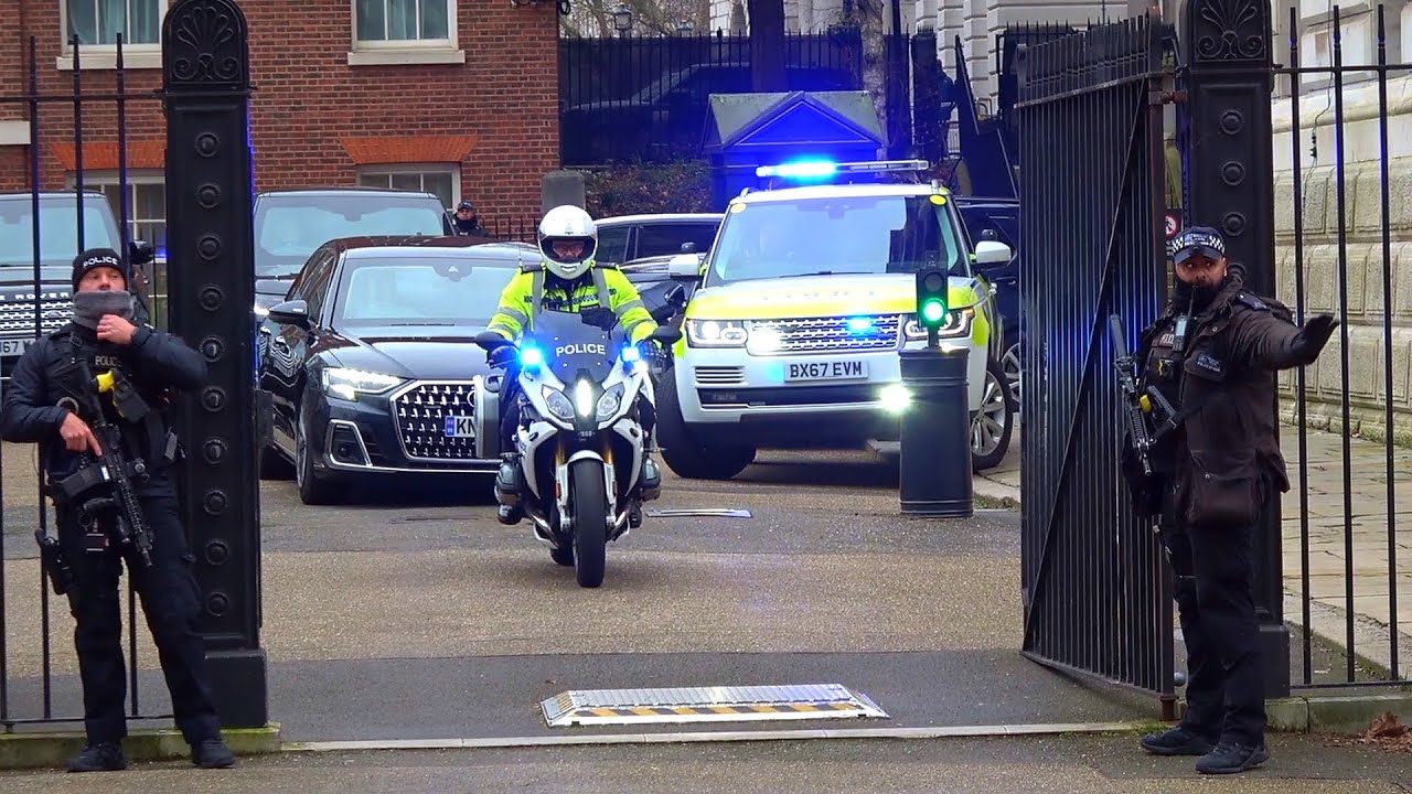Police SEG team mobilise to escort Prime Minister Keir Starmer