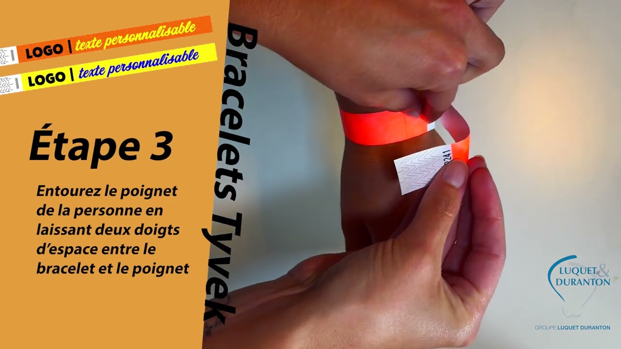 Comment mettre en place un bracelet événementiel Tyvek ?