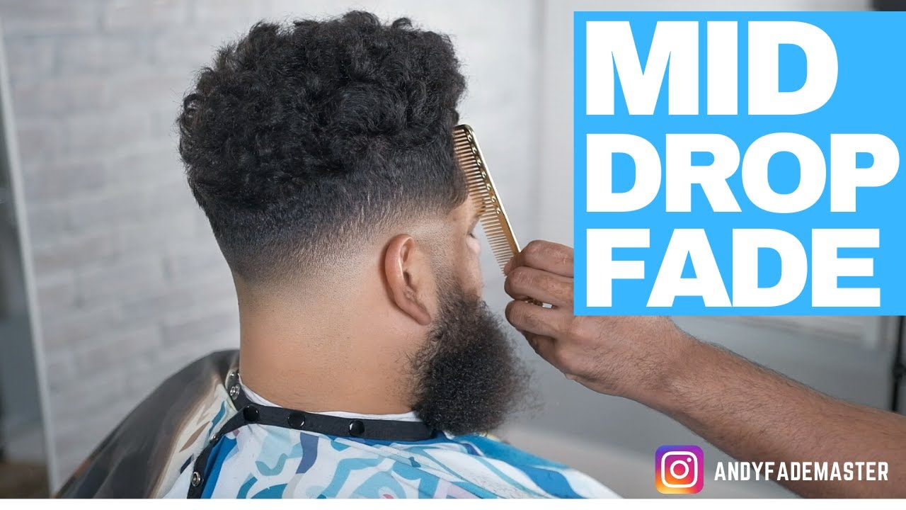 HAIRCUT TUTORIAL: CURLY TOP MID DROP FADE | DAPPER CURL SPONGE