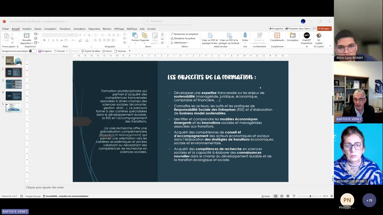 REPLAY - Journées des Masters - M2 Organisations, Soutenabilités et Responsabilités