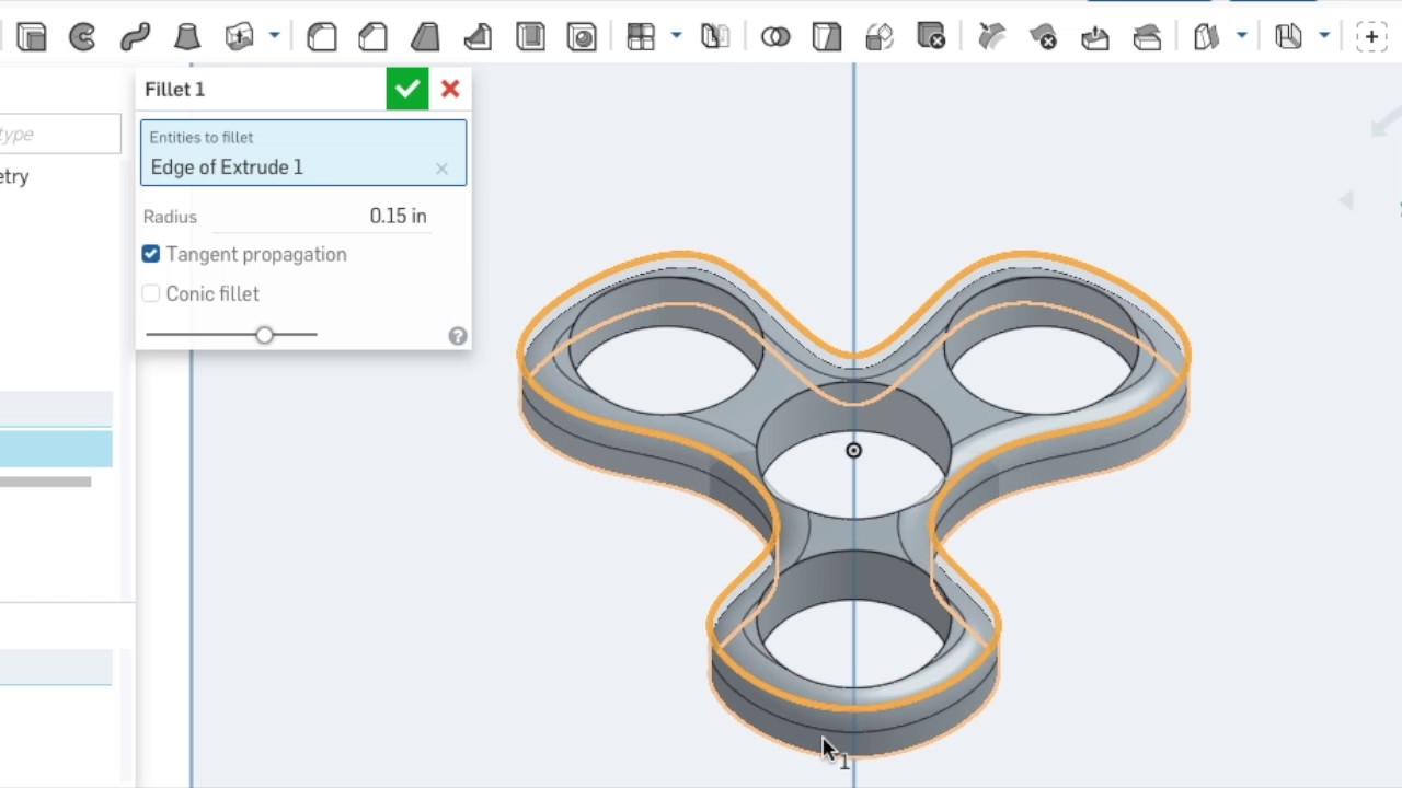 How to design a fidget spinner on Onshape