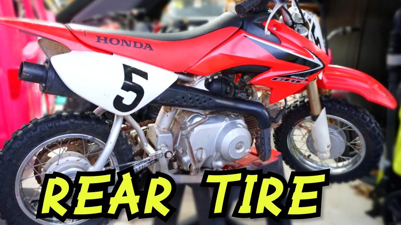 Как заменить заднюю камеру колеса Honda CRF50. Снятие и простой ремонт!