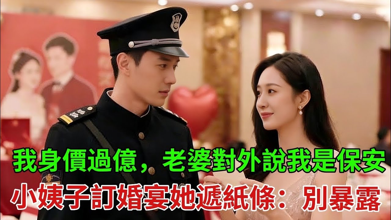 我身價過億，老婆對外說我是保安，小姨子訂婚宴她遞紙條：別暴露 #小說 #情感故事 #家庭情感