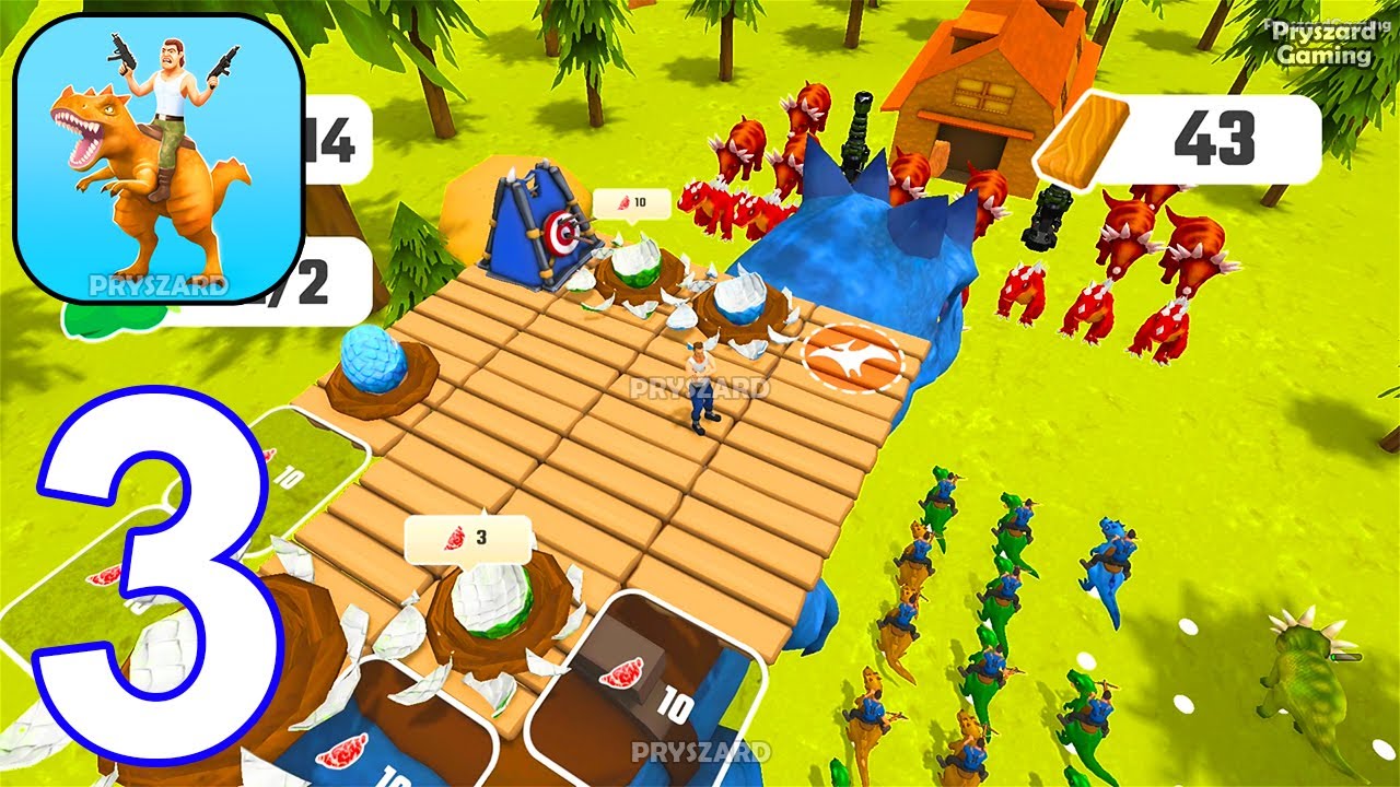 Dino Army - Gameplay Walkthrough Part 3 Dino War Army Commander Base Attack (iOS,Android GamePlay)