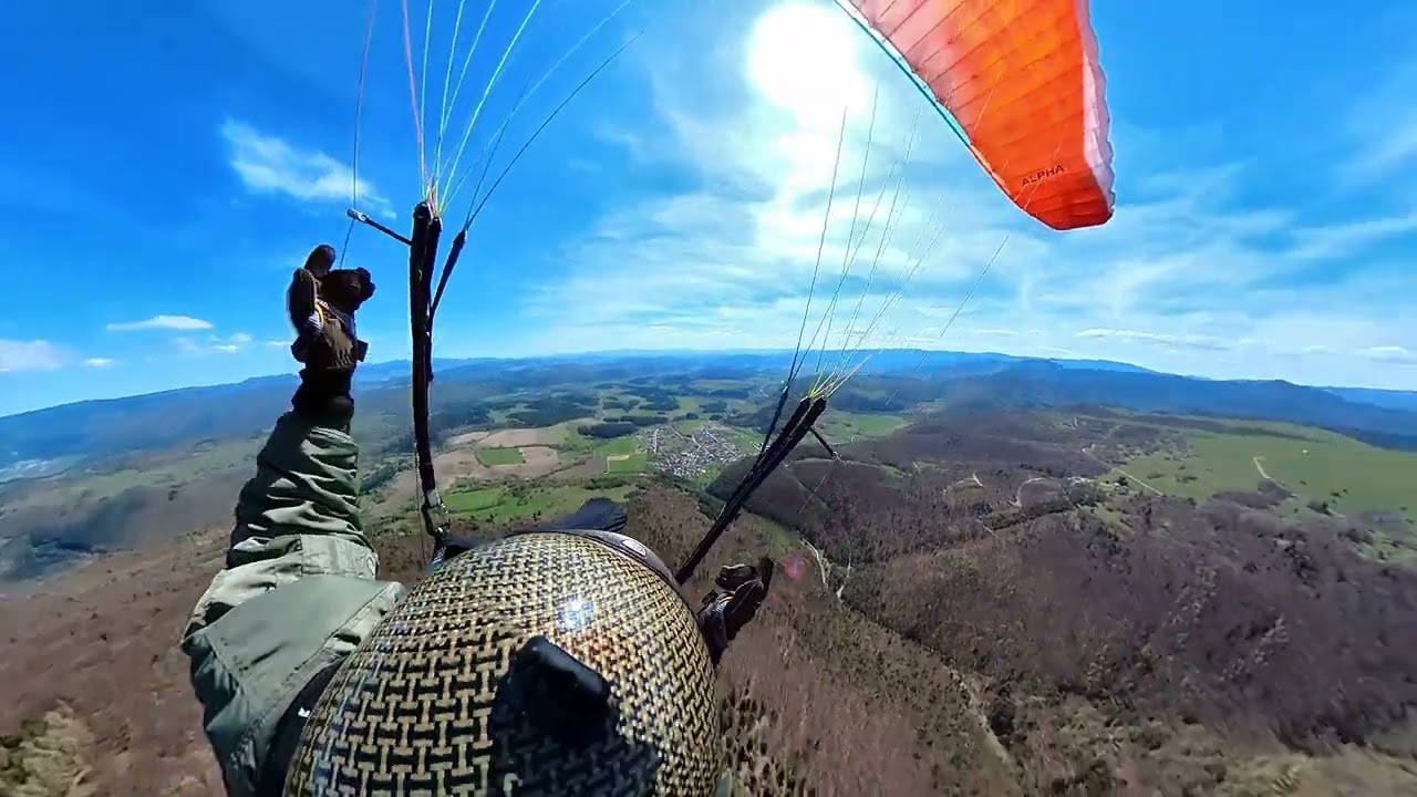 Podkonické pleše paragliding Slovakia insta360 (1.5.23) celý let