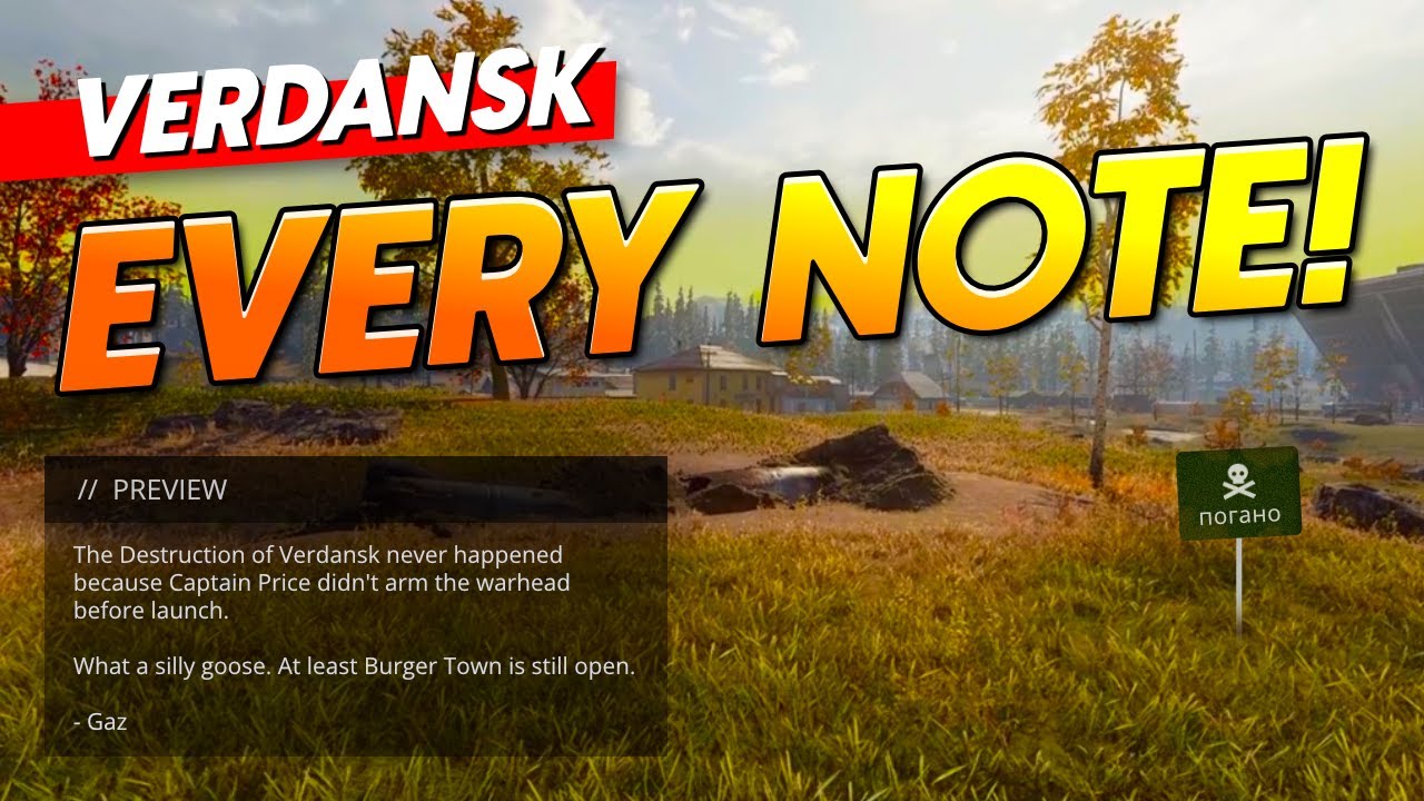 ALL SECRET Note Locations in Verdansk: Warzone Story Explained