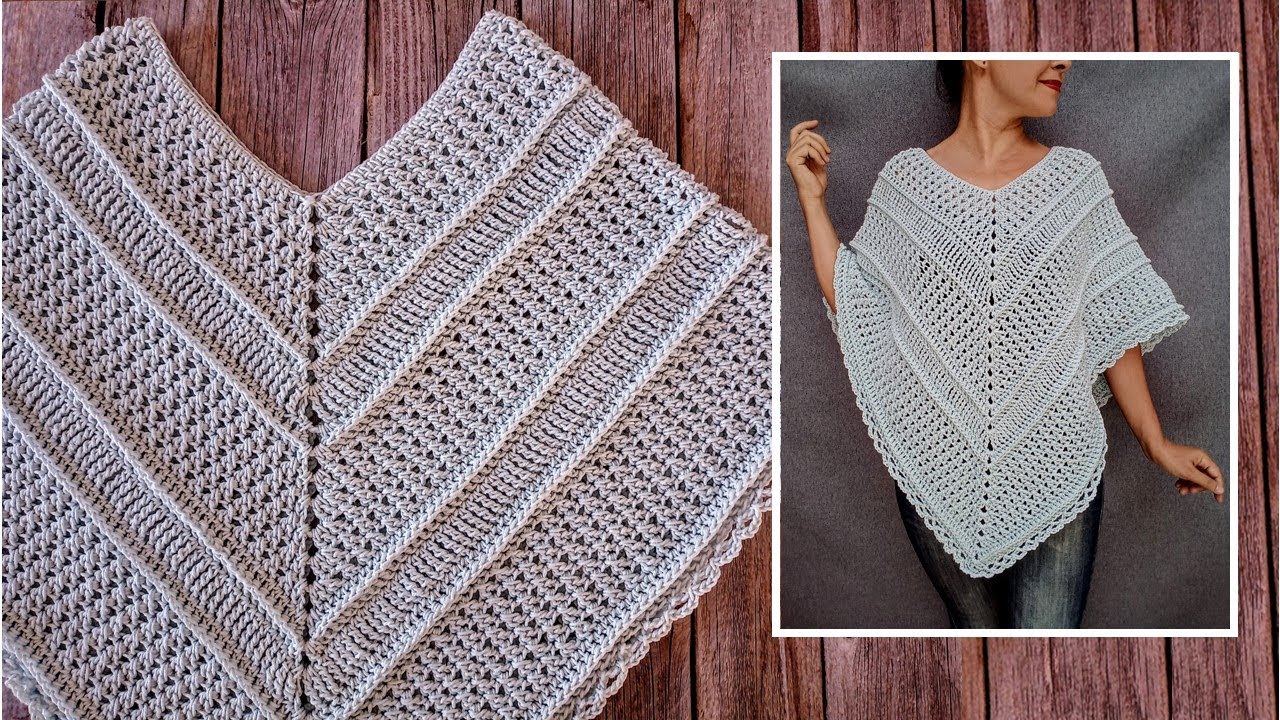 Poncho a crochet muy fácil para mujer ¡Paso a paso!