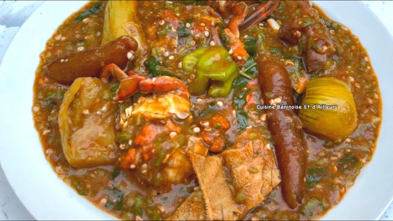 Fétri gboman dessi // Sauce gombo aux feuilles de gboma // okra soup