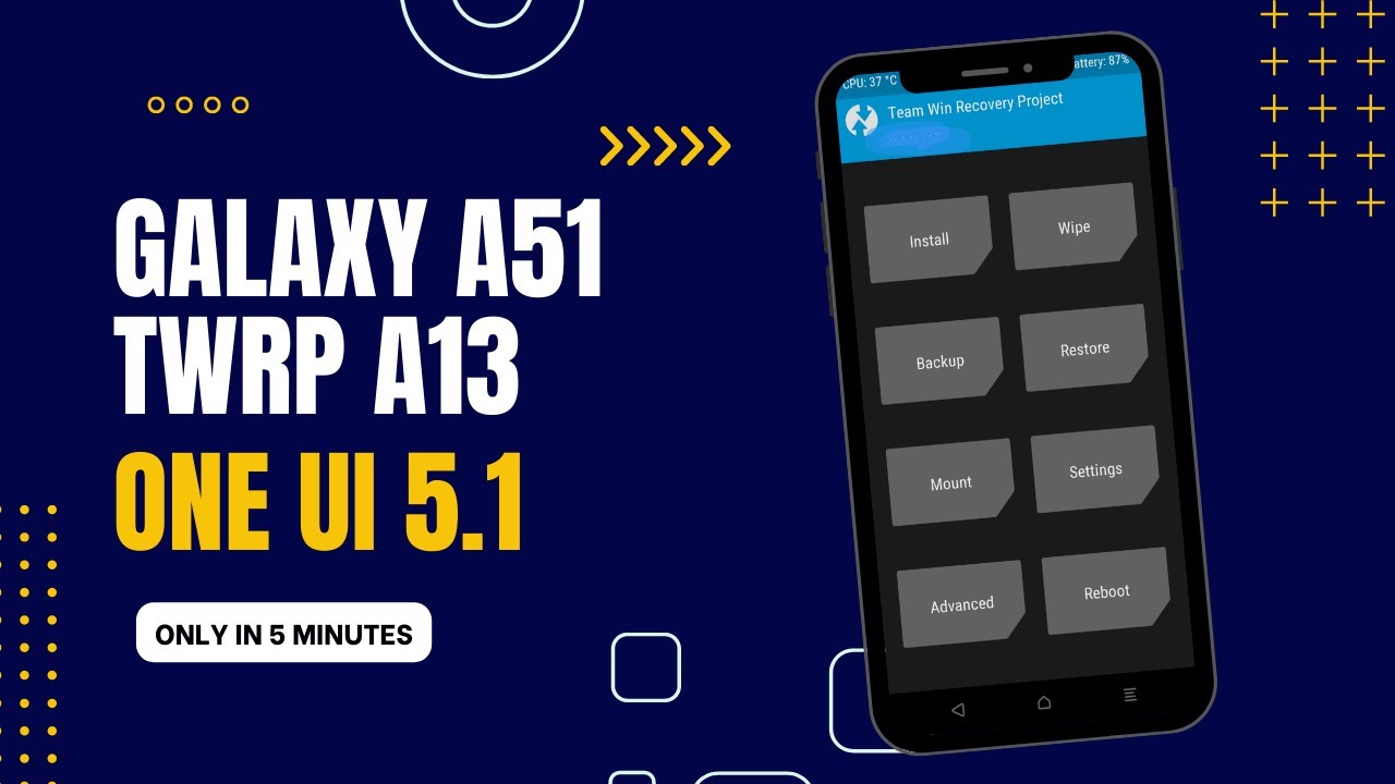 How to Install TWRP Recovery in Samsung Galaxy A51 OneUi 5.1 || A13