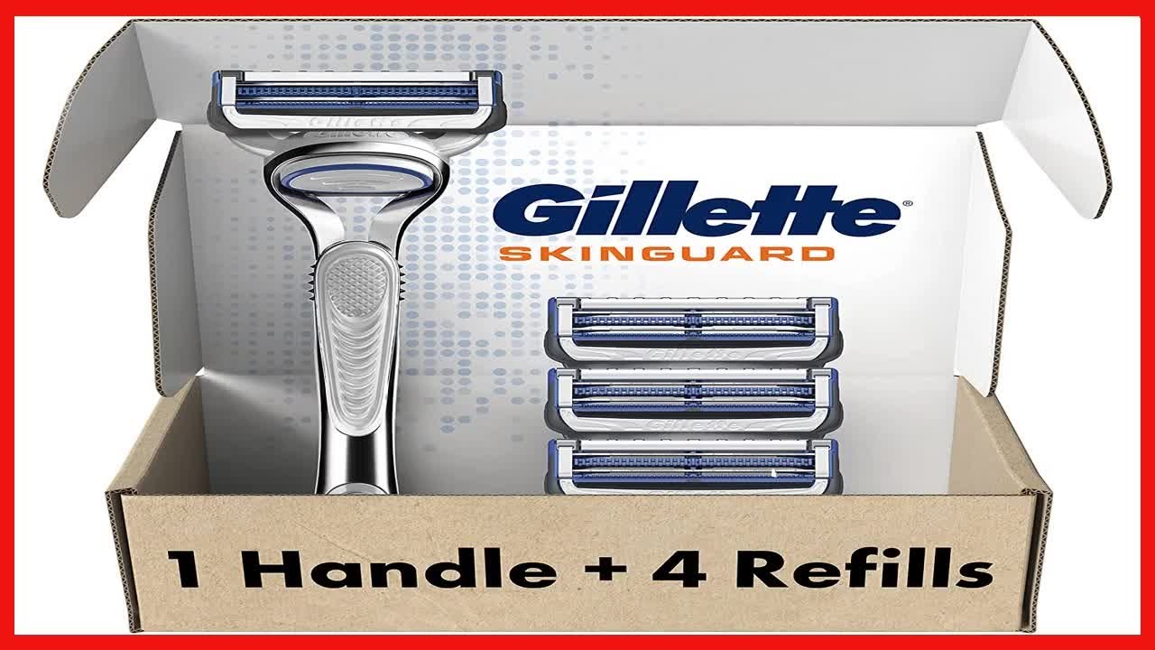 Great product -  Gillette SkinGuard Razors for Men, 1 Gillette Razor, 4 Razor Blade Refills, Designe