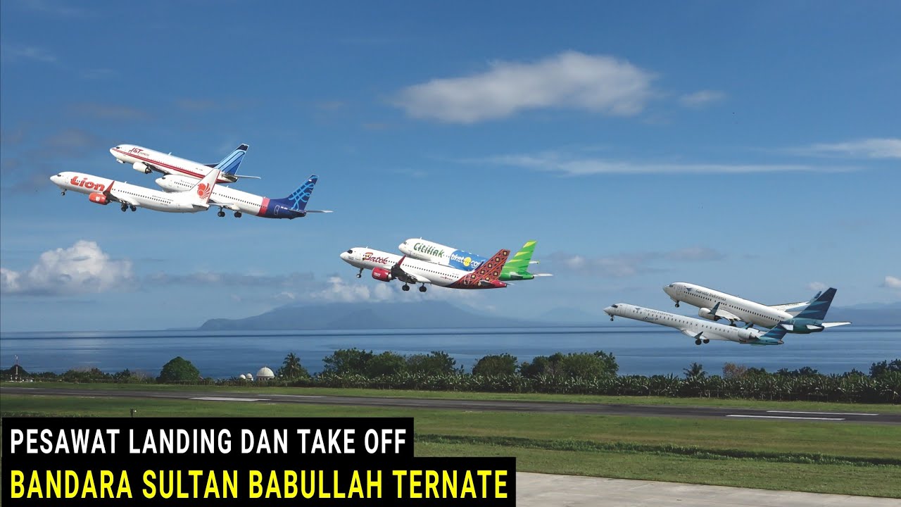 Nonton Pesawat Landing dan Take Off di Bandara Sultan Babullah Ternate. Plane Spotting 2021