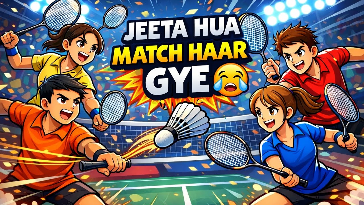 Jeeta Hua Match Haar Gye #badminton #badmintonhighlights 