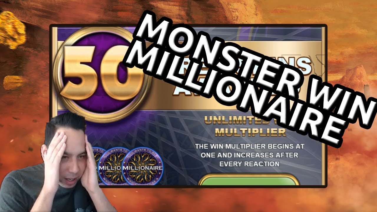 Monster win on Who wants to be a Millionaire - 50 spins Millionaire!