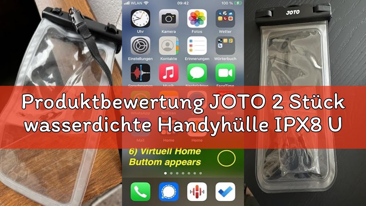 Produktbewertung JOTO 2 Stück wasserdichte Handyhülle IPX8 Unterwasser Wasserfest Handytasche für iP