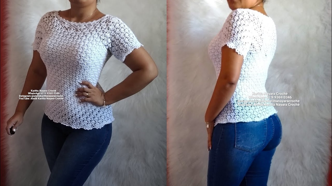 Blusa em Crochê Número 02 - Parte 1/3