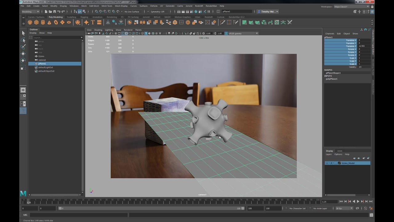 Maya: Camera Match
