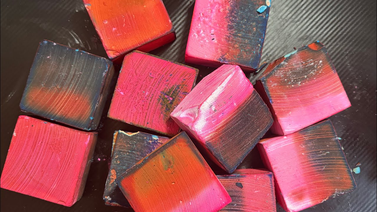 Multi-colored Dyed Blocks | Gym Chalk ASMR | Sleep Aid