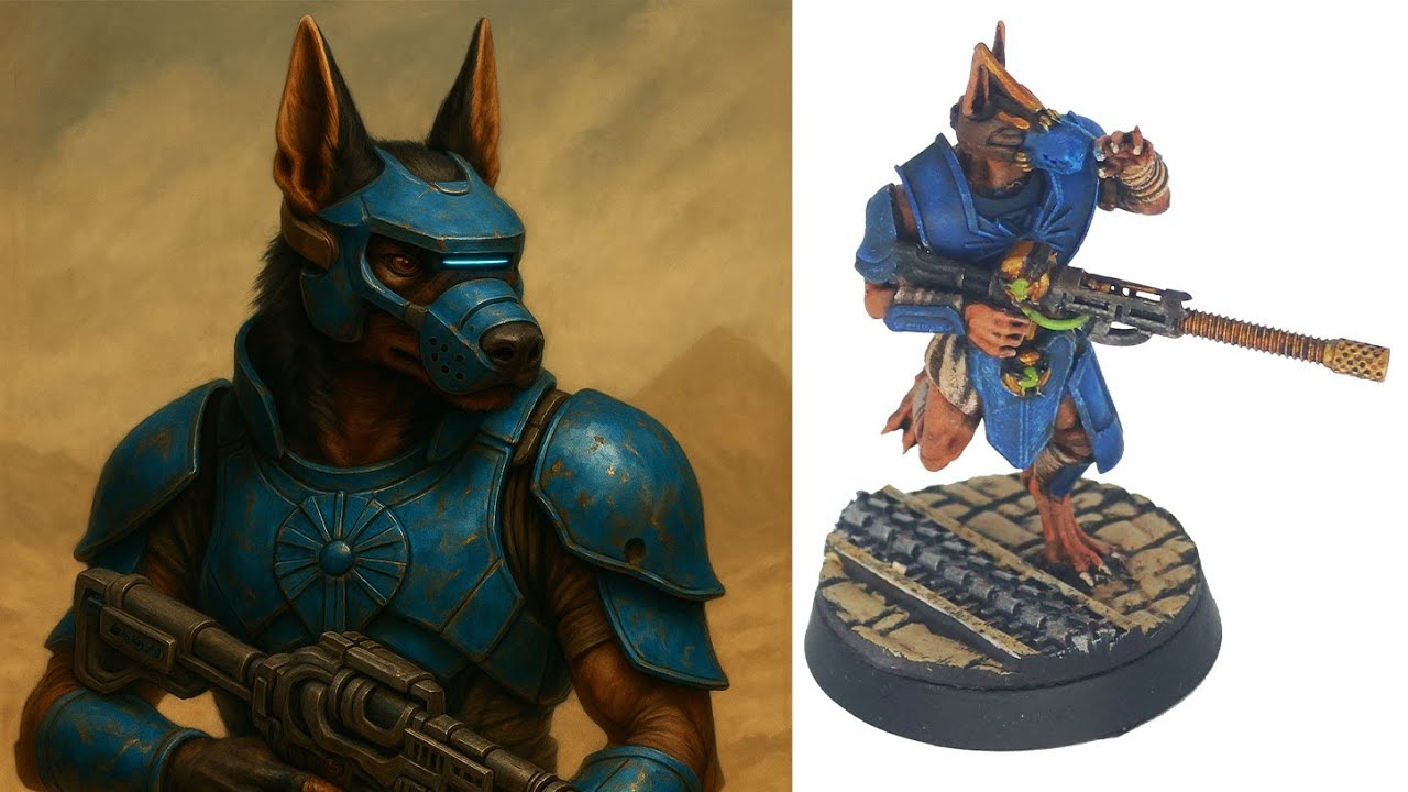 Ta-Khefet Wardogs: Amun & Benu - Speed Painting 42mm Sci-Fi Minis - Damocles Wars - indie wargame