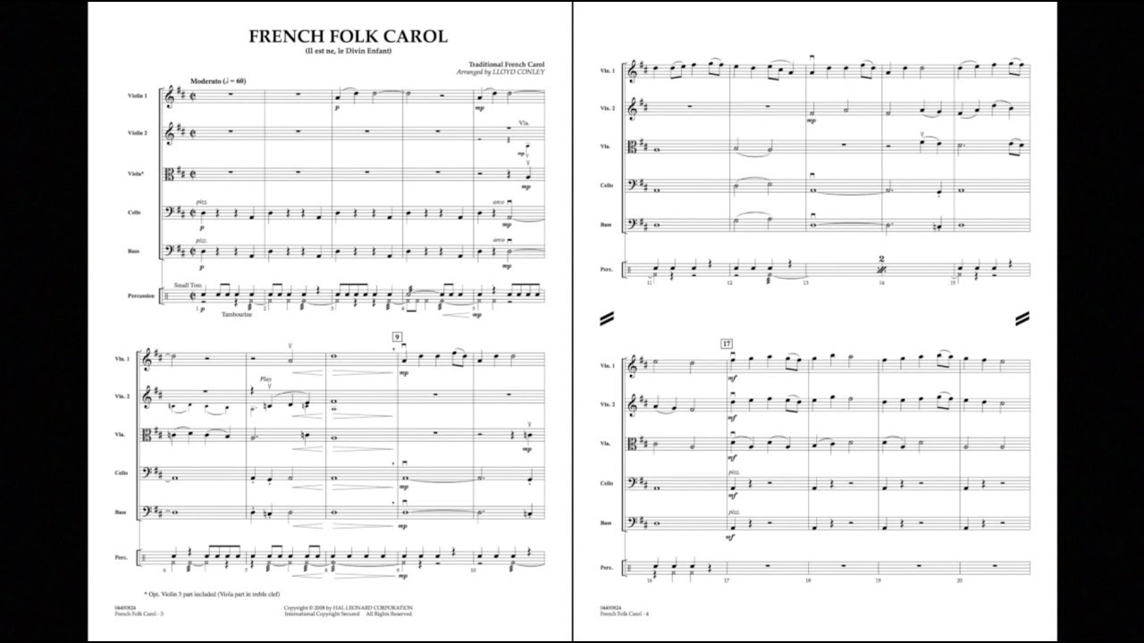 French Folk Carol (Il Est Ne, Le Divin Enfant) arr. Lloyd Conley