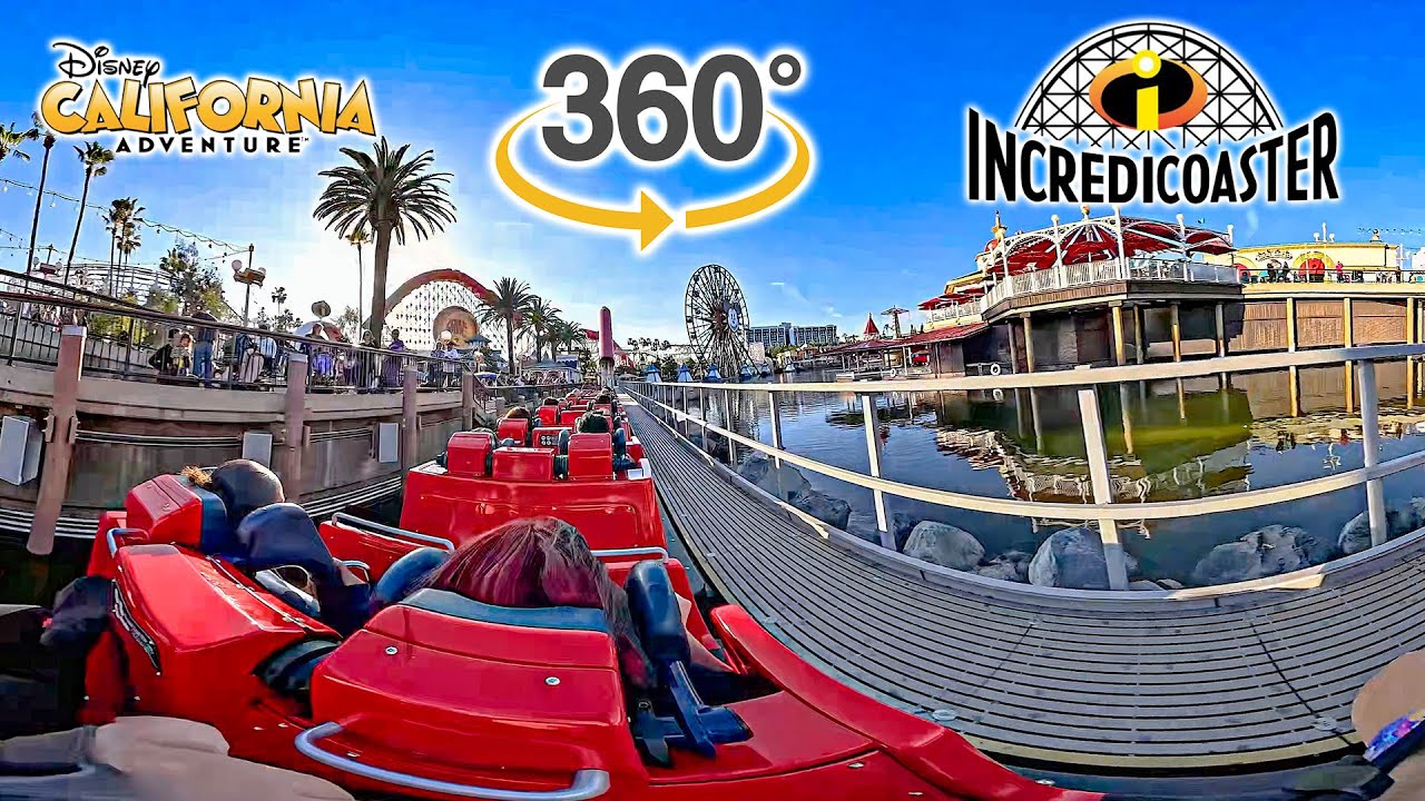 VR 360 Incredicoaster On Ride Back Seat POV Disney California Adventure 2025 12 20