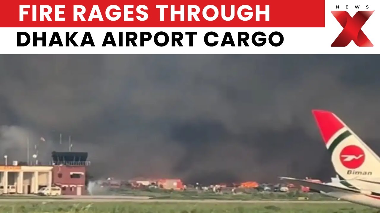 Massive Fire Breaks Out at Dhaka Airport Cargo Village, Firefighting Operations Underway