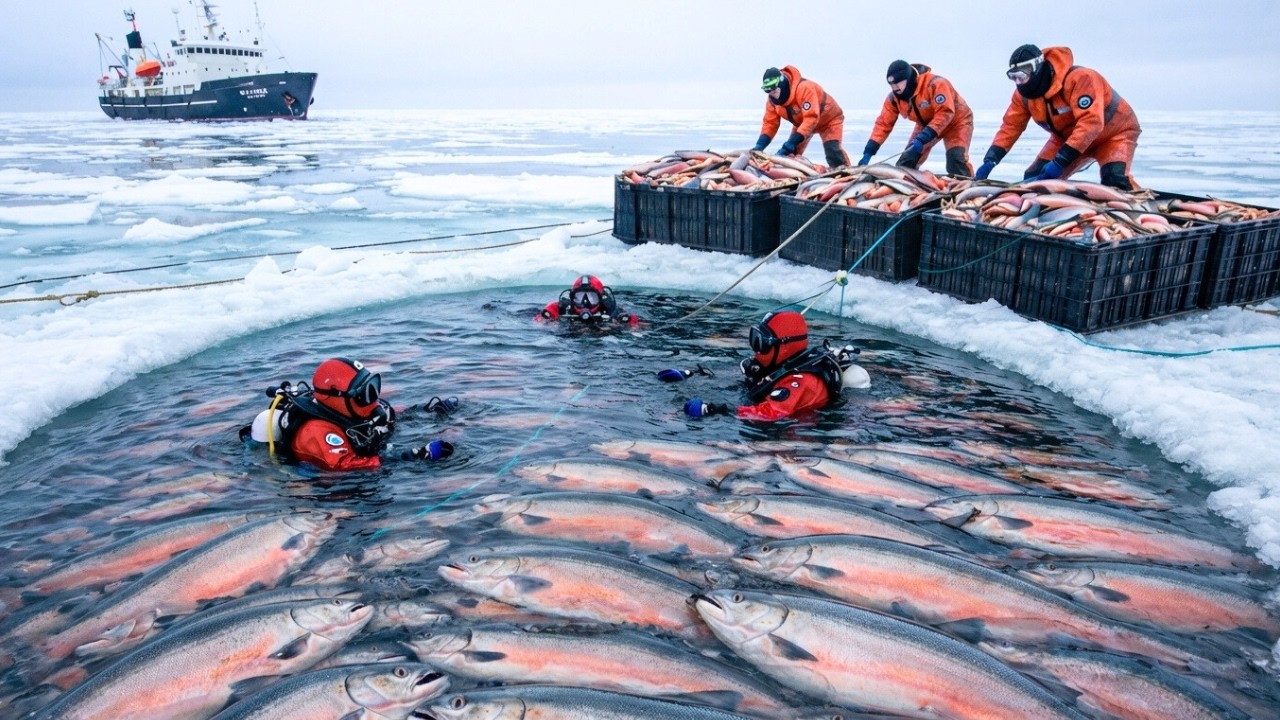 20,000 GIANT Wild Salmon Harvested Through Arctic Ice | Alaska Fishing Documentary