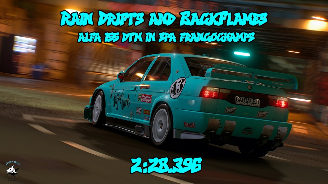 Rain, Drifts and BackFlames: Alfa 155 DTM on Spa Francochamps (2:28.396)