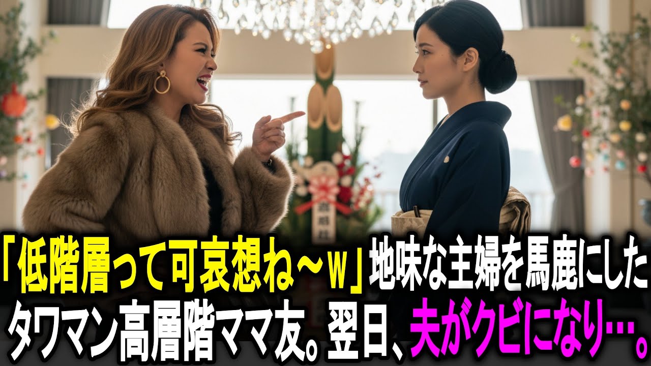 「低階層って可哀想ね〜w」タワマン最上階ママ友に馬鹿にされた主婦。翌日、その主婦がタワマン全棟のオーナーだと判明し顔面蒼白に。