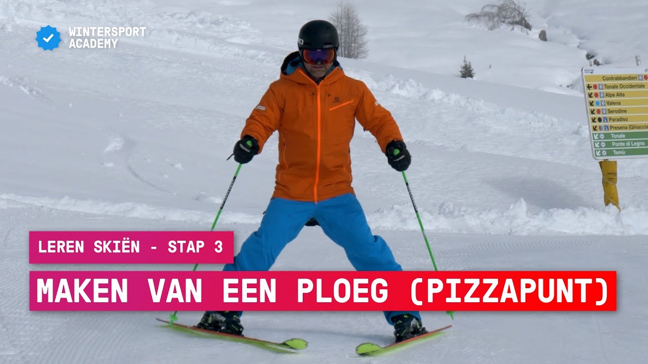 Leren ski&euml;n stap 3: Maken van een ploeg (pizzapunt) - Wintersport tips