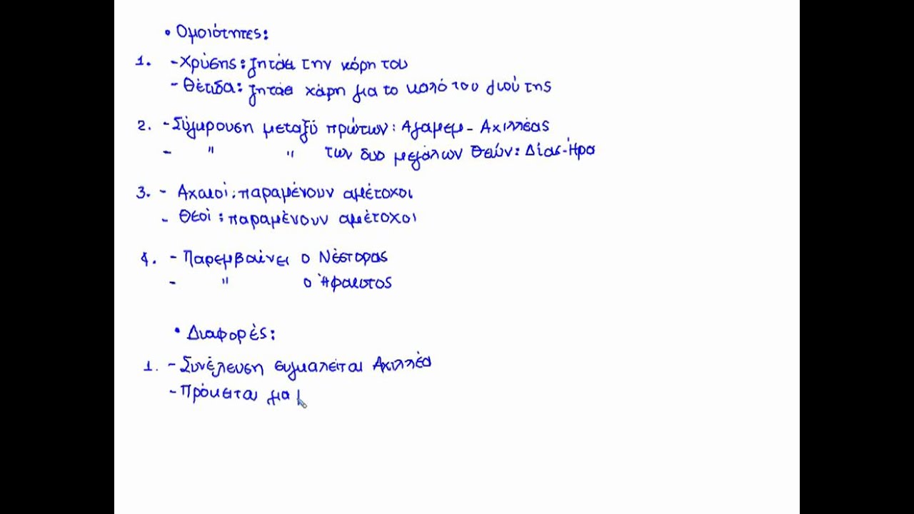 ΙΛΙΑΔΑ, ΡΑΨΩΔΙΑ Α, ΕΡΩΤΗΣΗ ΚΑΤΑΝΟΗΣΗΣ 3, ΣΕΛ.45