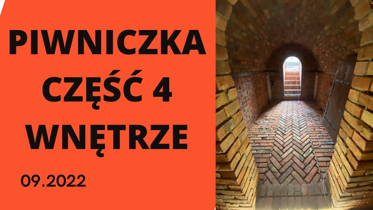 Piwniczka część 4  wnętrze. Okładzina ze starej cegły