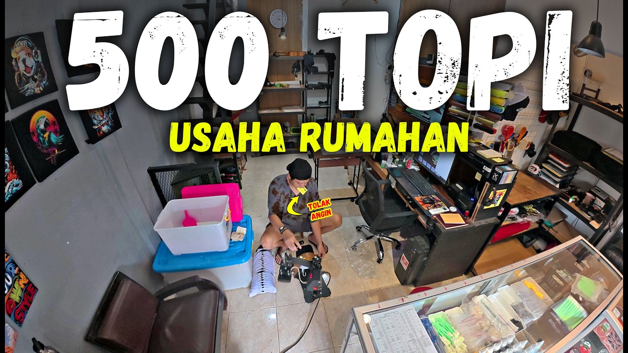 Proses Produksi 500 Topi Sablon DTF