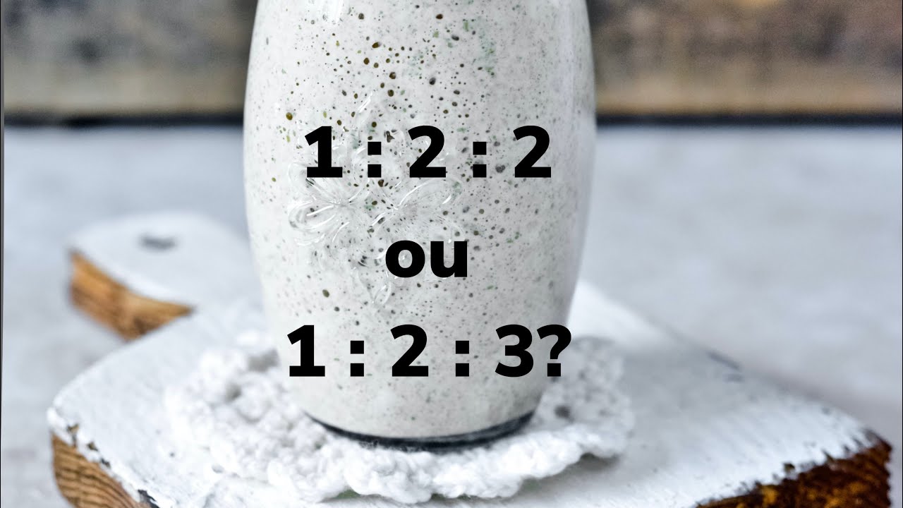 Etapa 1 de 4 - Diferença entre as alimentações 1:2:2 e 1:2:3 #fermentacaonatural #levain #sourdough