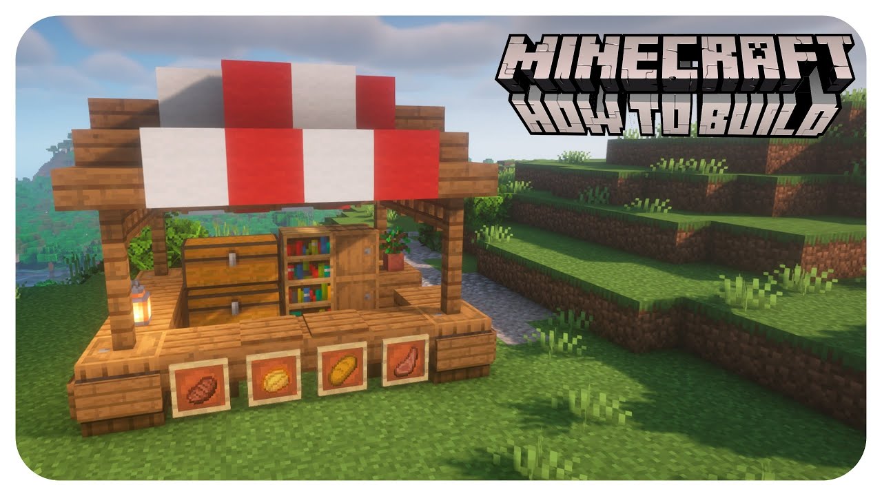 Minecraft | How to build a Market Stall 🪵