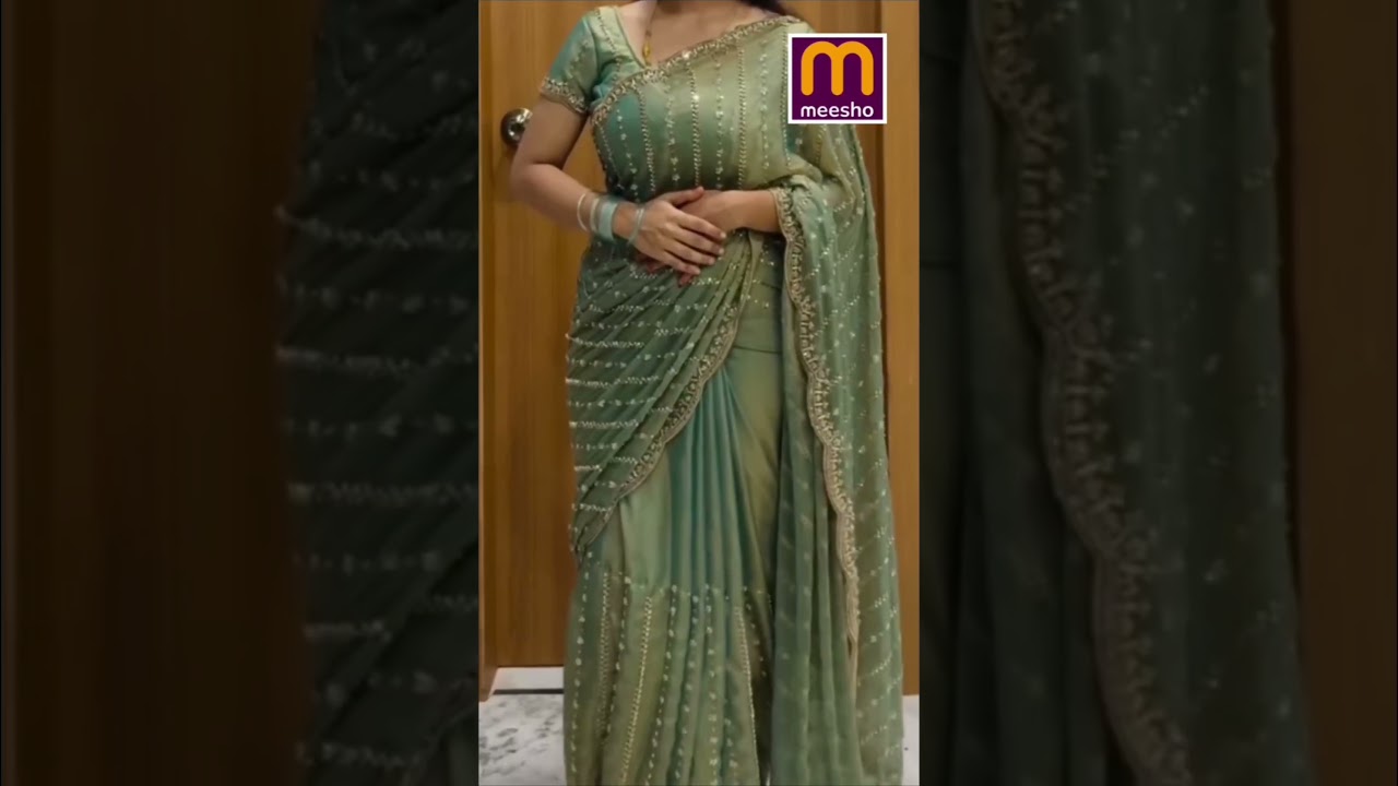 don't ask about real or replica 🤧 | spacesilk hand work sarees from @Meesho | most trending