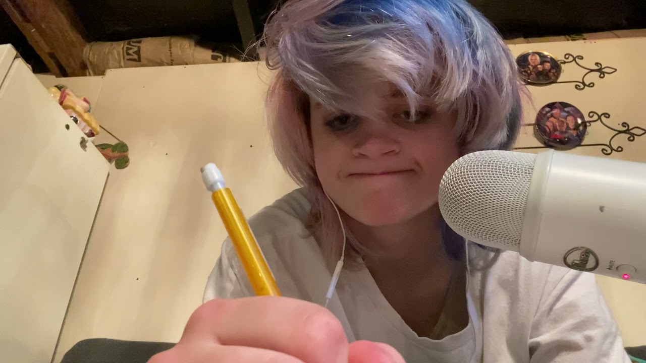 Asmr lofi - Sketching a tattoo for you and poking the camera with pencil