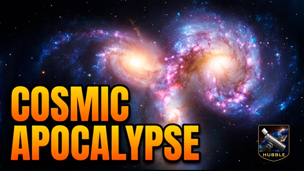 Hubble Captures a Massive Galactic Collision | The Arp 122 Merger Explained