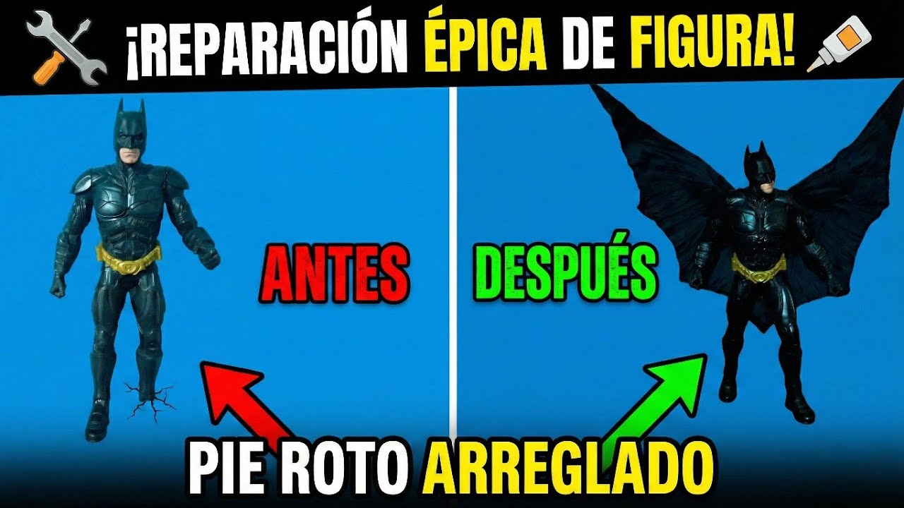 😱😱REPARACIÓN FIGURA BATMAN 2008 usando materiales caseros!!😱😱